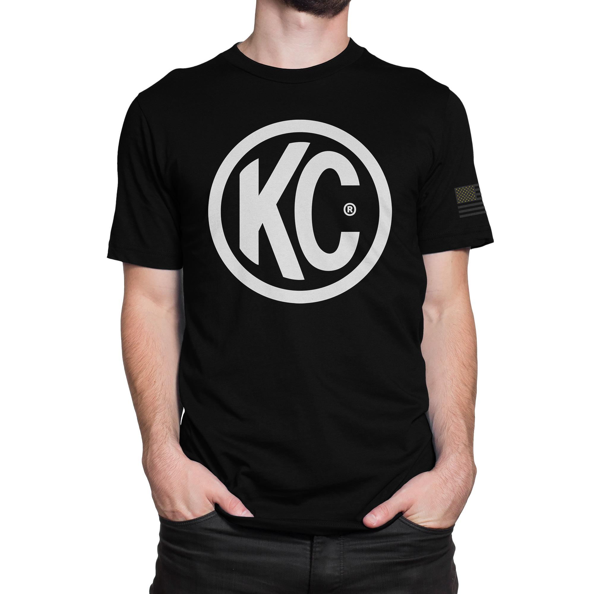 KC Classic White Logo Tee Shirt - Black - Medium - 70607