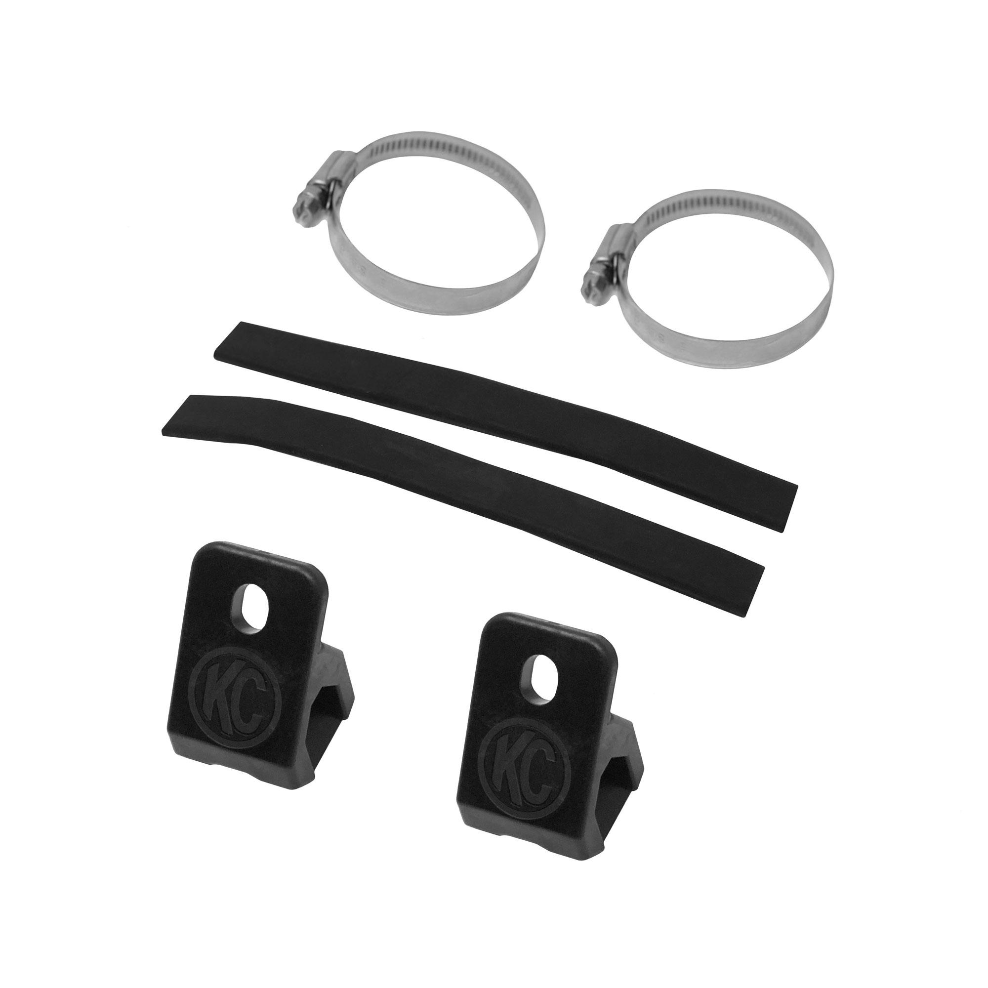 KC HiLiTES Bracket Set - Tube Clamp Light Mount - KC MTZ 40 in - Rubber Sleeve - Pair - 1.5 in - 2.0 in - 7326