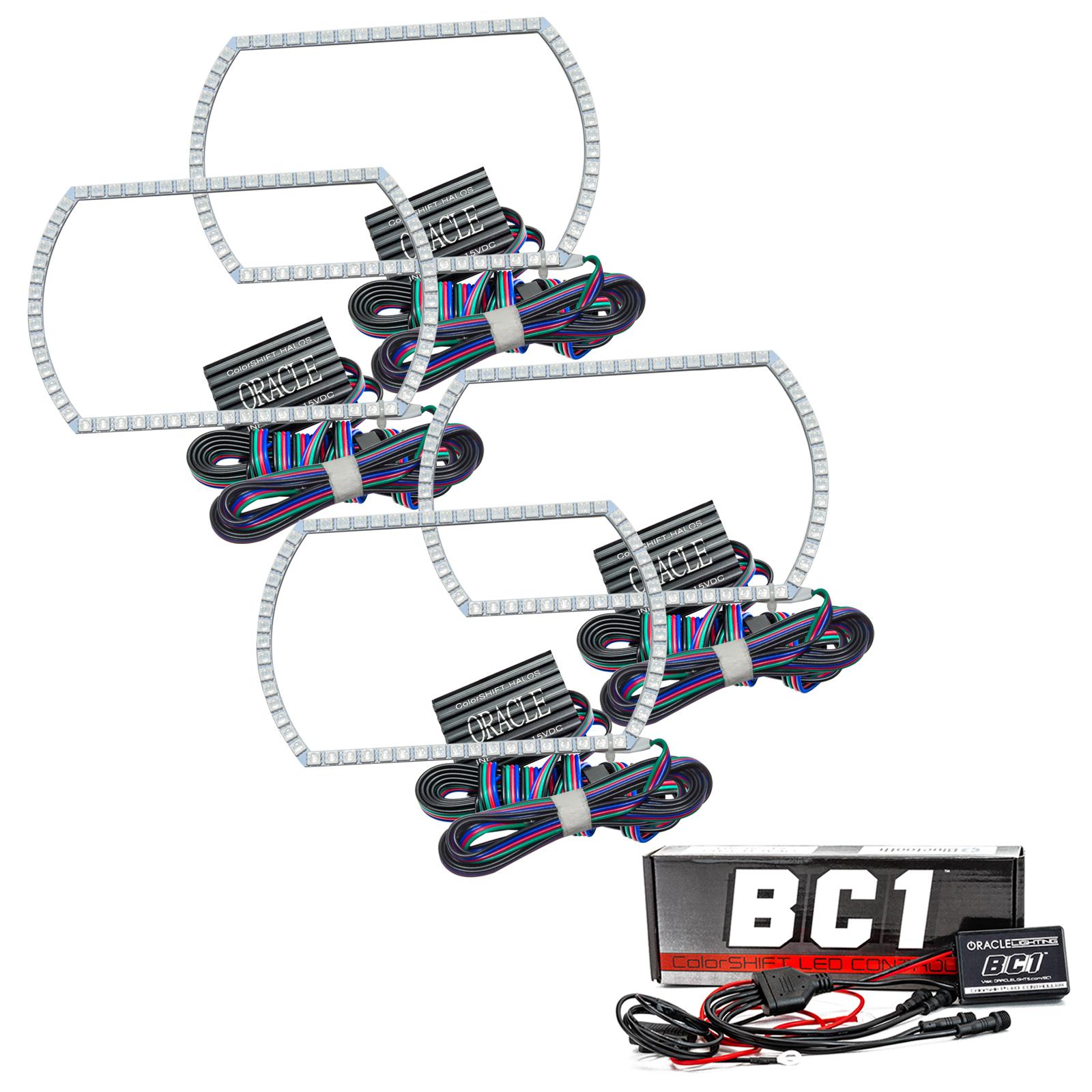 2007-2013 Chevrolet Silverado LED Headlight Square Style Halo Kit