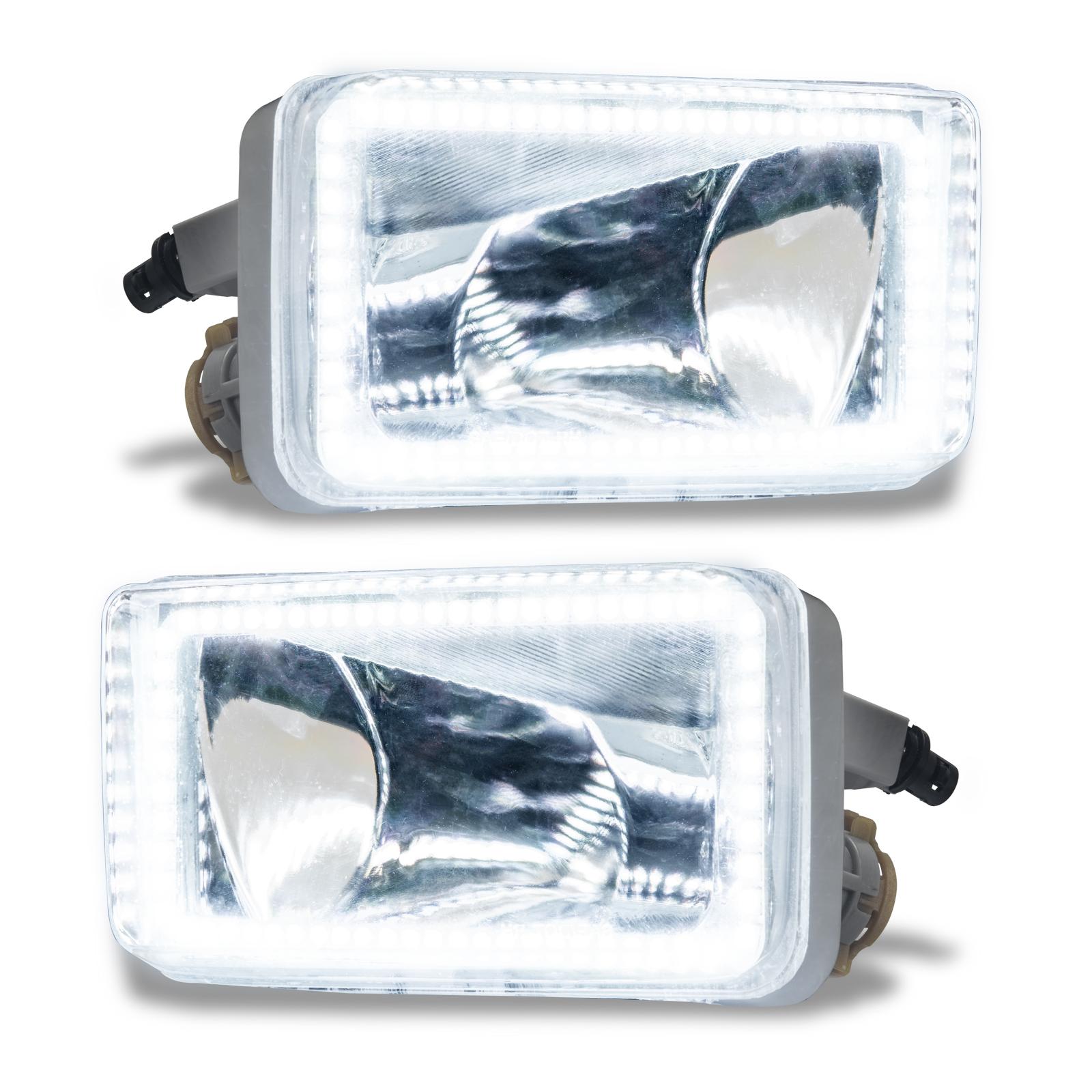 2007-2015 Chevrolet Silverado Pre-Assembled LED Halo Fog Lights - (Square Style)