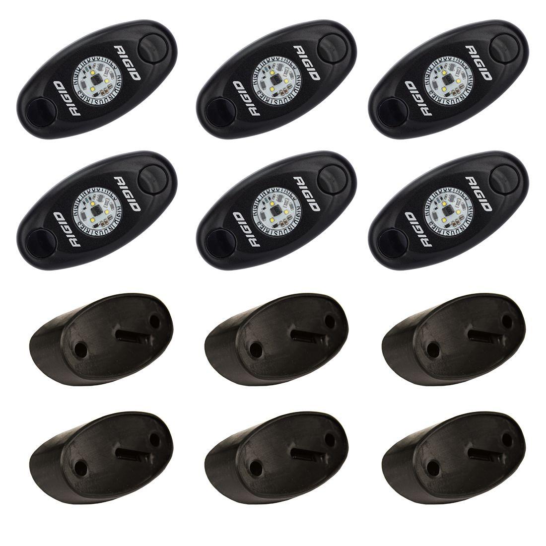 Rigid Rock Light Kit Cool White Set of 6 Lights A-Series RIGID Industries - 400253