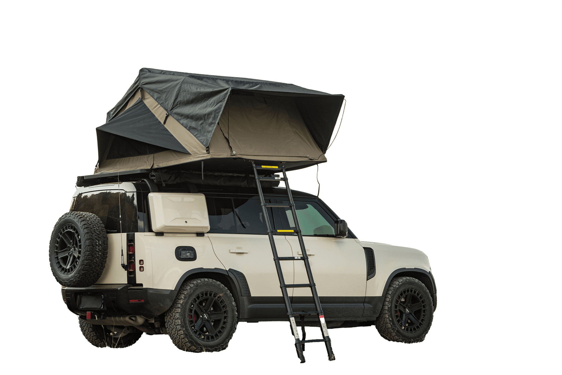 Roveroll Snail Soft Shell Roof Top Tent-Taupe Body & Black Rain Fly - 52 in - SS001