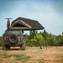 Roveroll Snail Soft Shell Roof Top Tent-Taupe Body & Black Rain Fly - 52 in - SS001-6