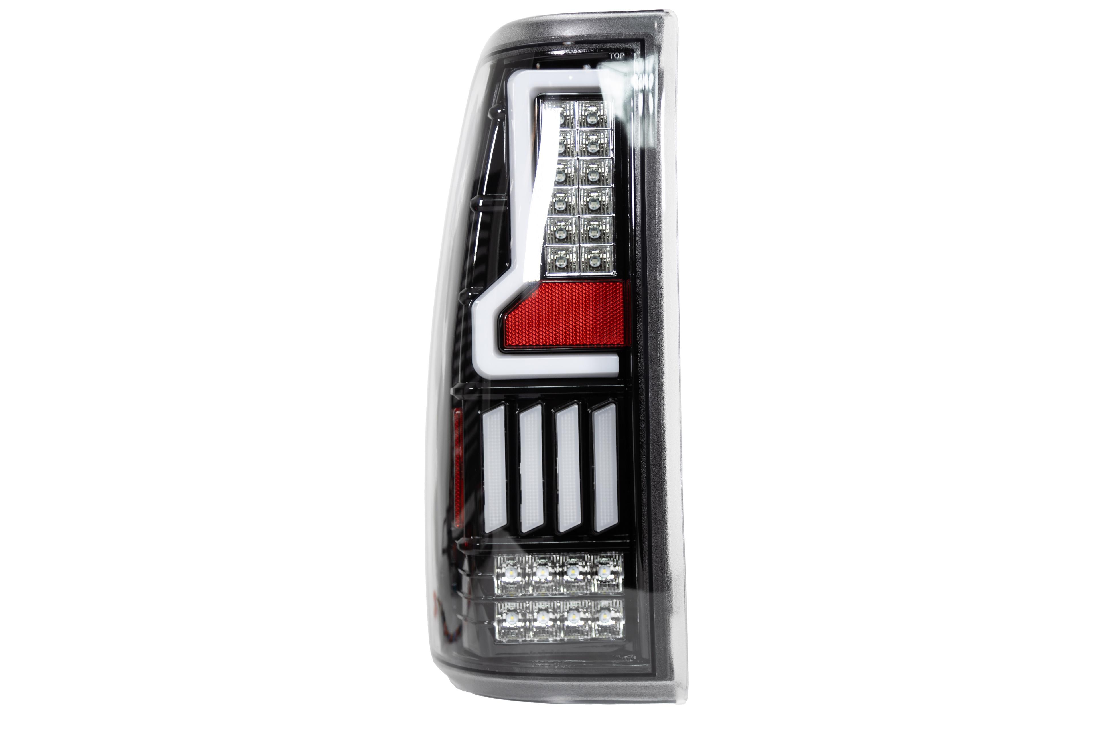 1999-2007 Chevy Silverado 1500 2500 3500 / 1999-2002 GMC Sierra 1500 2500 3500 LED Taillights - Black / Clear