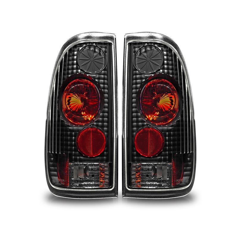 1997-2004 Ford F-150 / 1997-2007 F-250 F-350 F-450 Taillights - Black / Clear