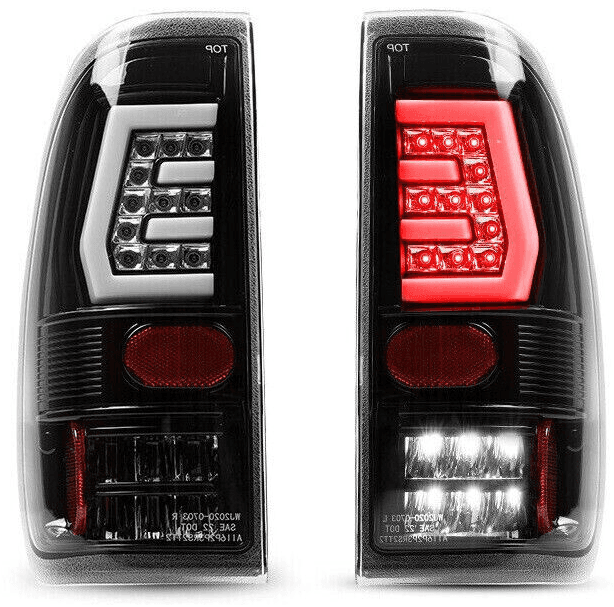 Winjet Led Tail Lights-Gloss Black / Clear - CTWJ-0703-GBC