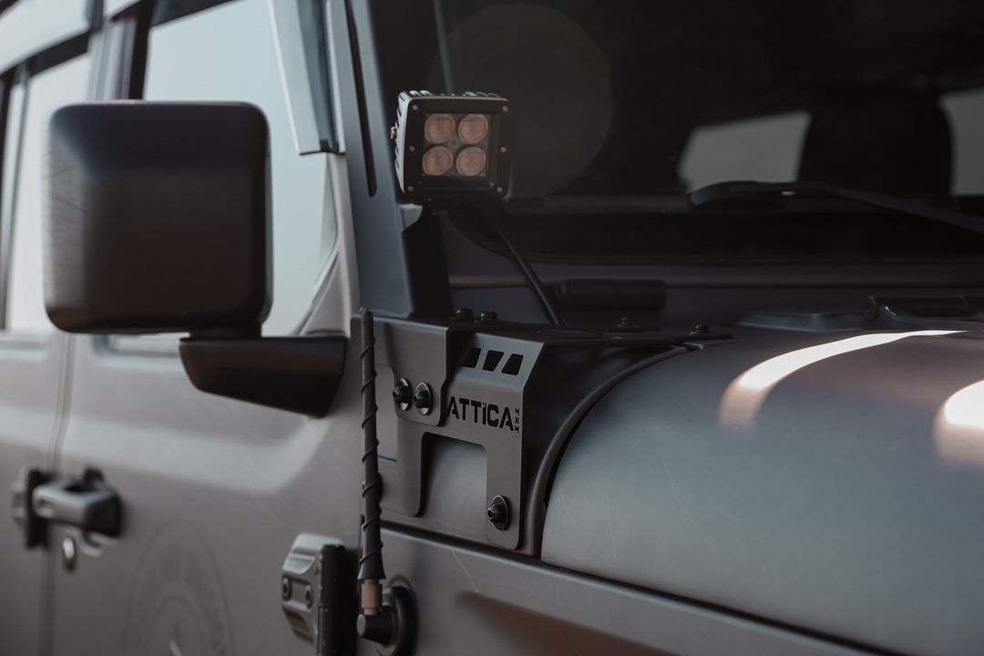 2018-2024 Jeep Wrangler JL & Gladiator JT Frontier Series Light Mount Brackets