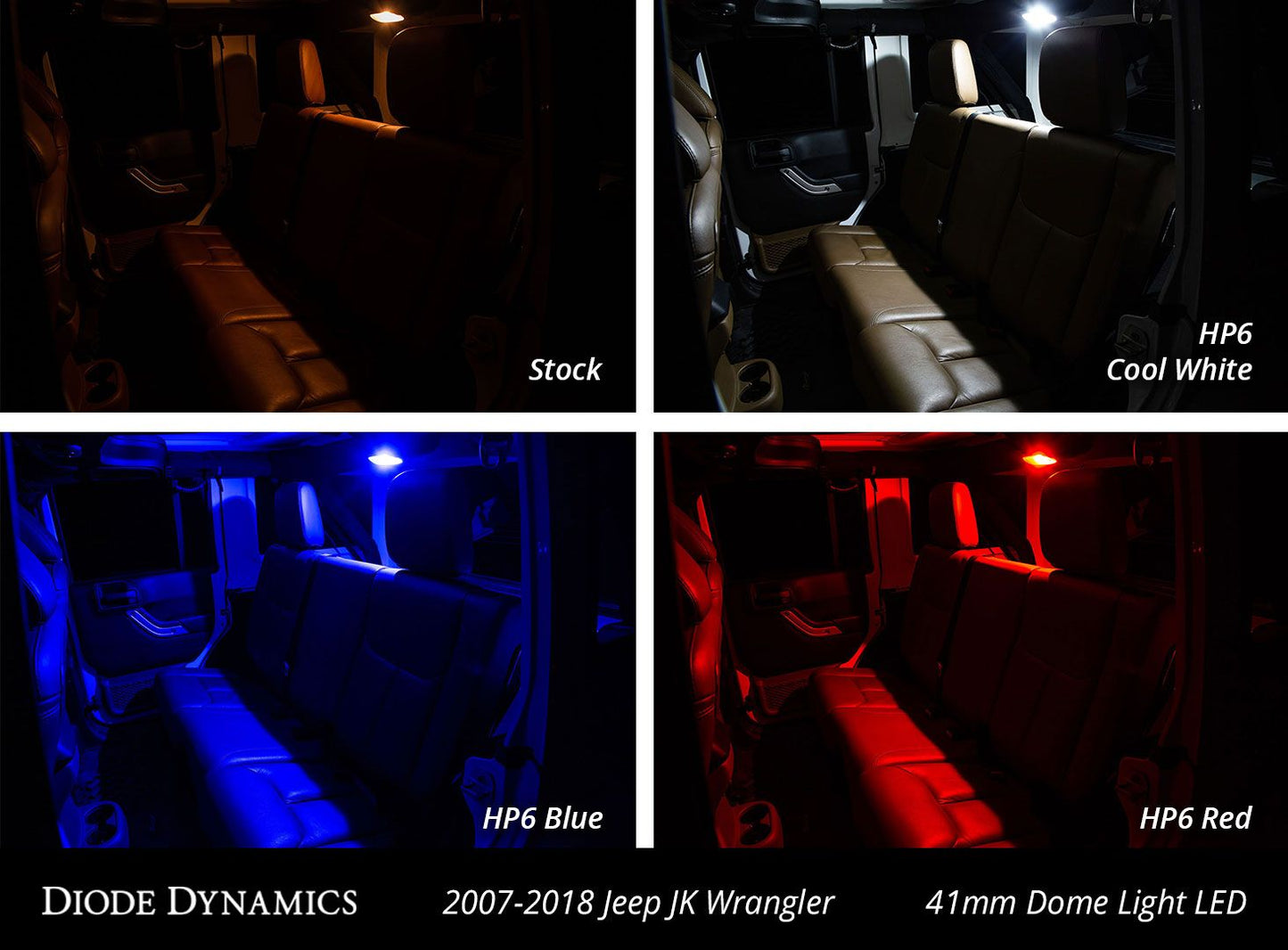 Interior LED Conversion Kit for 2007-2018 Jeep JK Wrangler