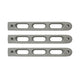 2007-2018 Jeep JK 2 Door Handle Inserts | 3 pcs | Silver