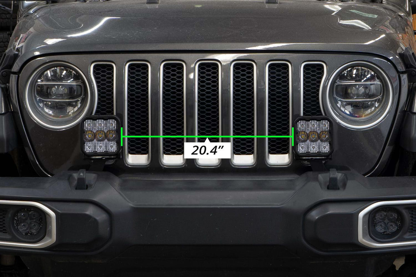 SS5 Bumper LED Pod Light Kit for 2018-2025 Jeep JL Wrangler/Gladiator