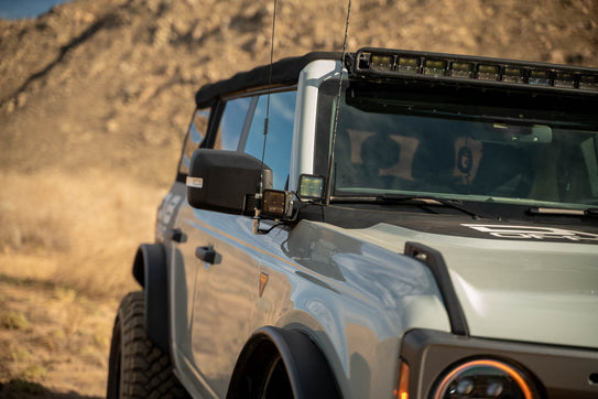 2021-2025 Ford Bronco | A-Pillar Dual Light Pod Drop Mounts