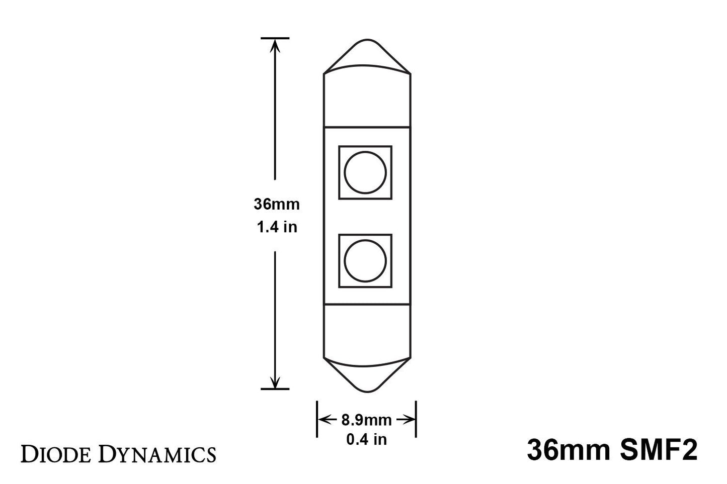 36mm SMF2 LED Bulbs