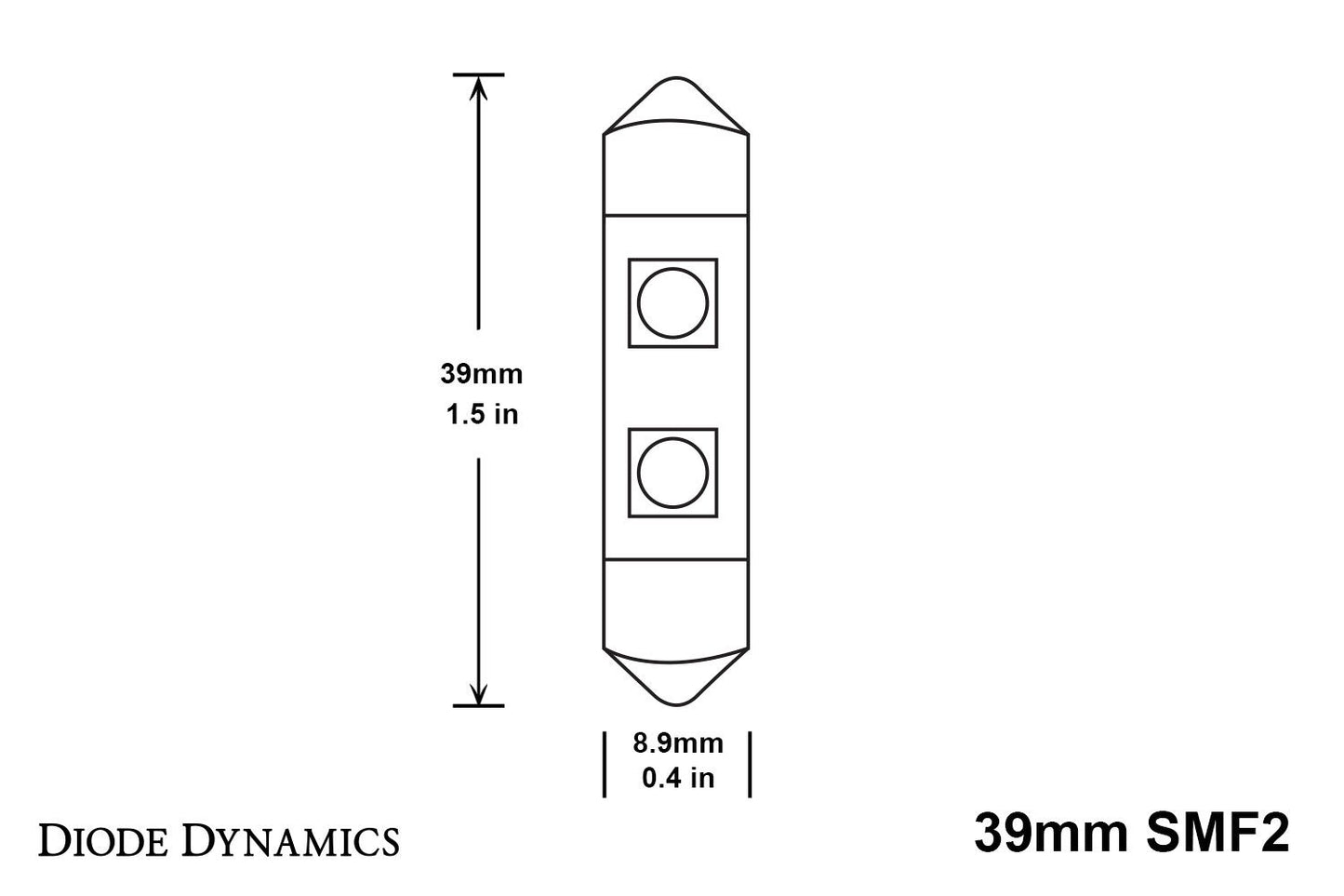 39mm SMF2 LED Bulbs
