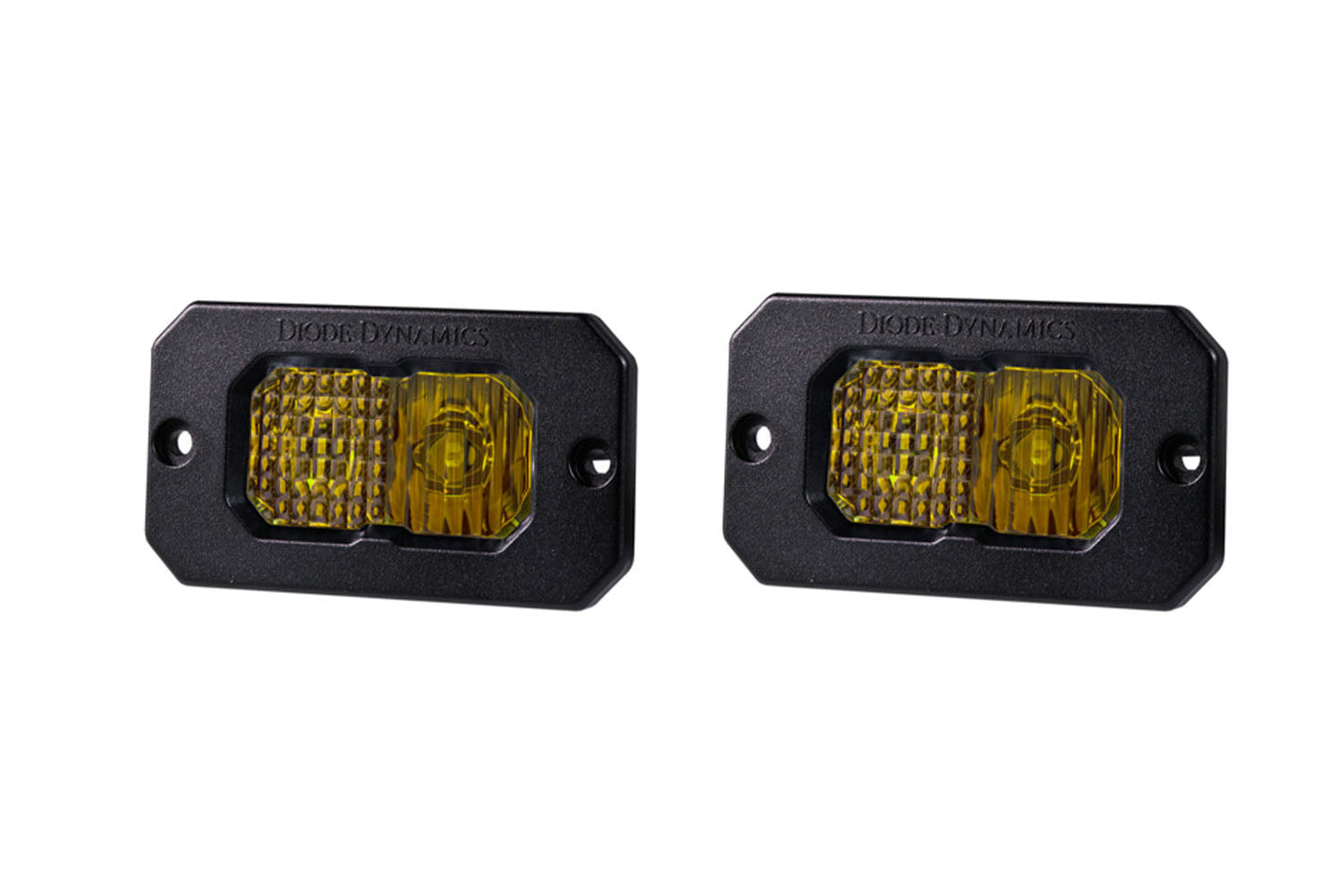 SSC2 SAE Yellow Pro Flush Mount LED Pod (Pair)