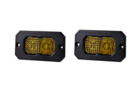 SSC2 SAE Yellow Pro Flush Mount LED Pod (Pair)