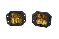 SS3 SAE Yellow Pro Flush Mount LED Pods