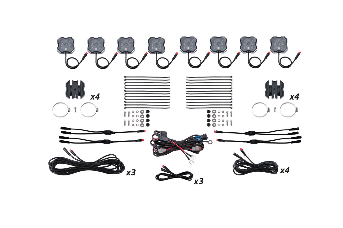 Stage Series Universal Rock Light SXS Installer Kit (8-pack)