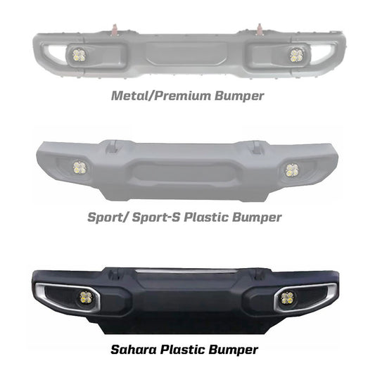 Jeep Wrangler Gladiator JL/JT Squadron-R Pro Fog Pocket Light Kit