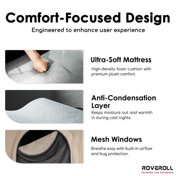 ZION Aluminum Shell Pop-Up Roof Top Tent