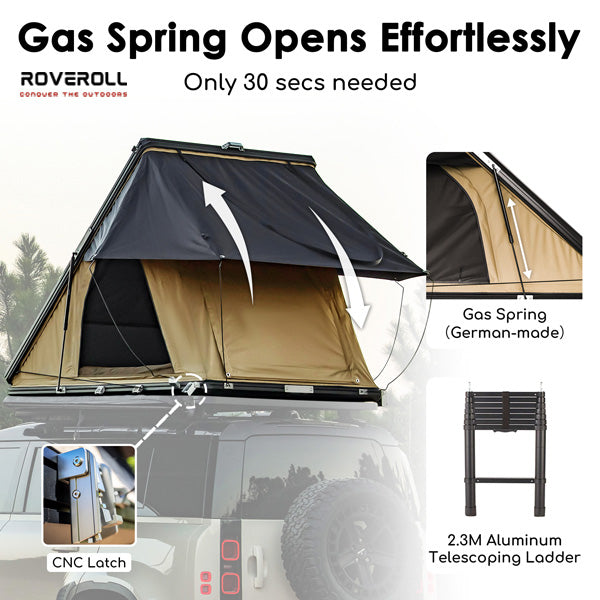 TETON Tri-Clam Hard Shell Roof Top Tent