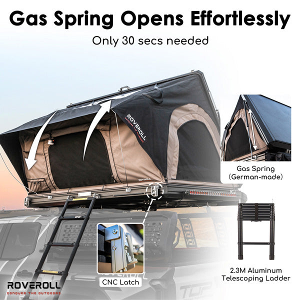 GRAND CANYON Aluminum Side Opening Hard Roof Top Tent