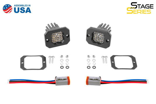 SSC1 White Sport Flush Mount LED Pod