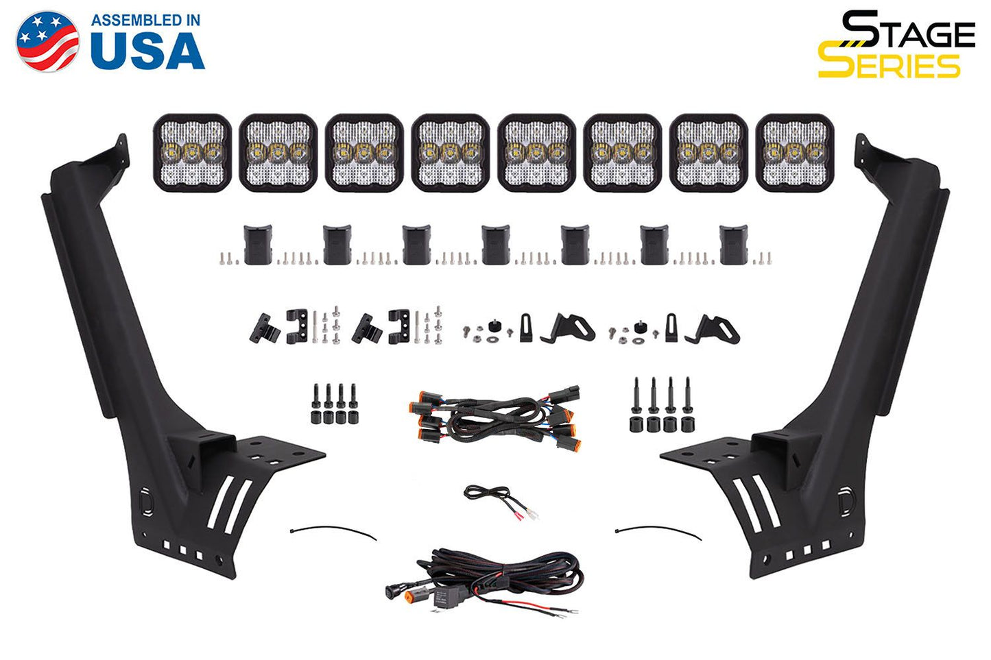 SS5 Windshield CrossLink Lightbar Kit for 2018-2025 Jeep JL Wrangler/Gladiator