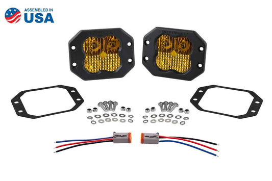 SS3 SAE Yellow Pro Flush Mount LED Pods