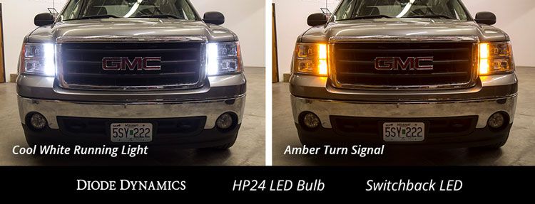 4257 HP24 Switchback Dual-Color Turn Signal LED Bulbs - White/Amber