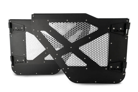 2018-2025 Jeep JL & 2020-2025 JT Rear Half-Doors with Aluminum Mesh