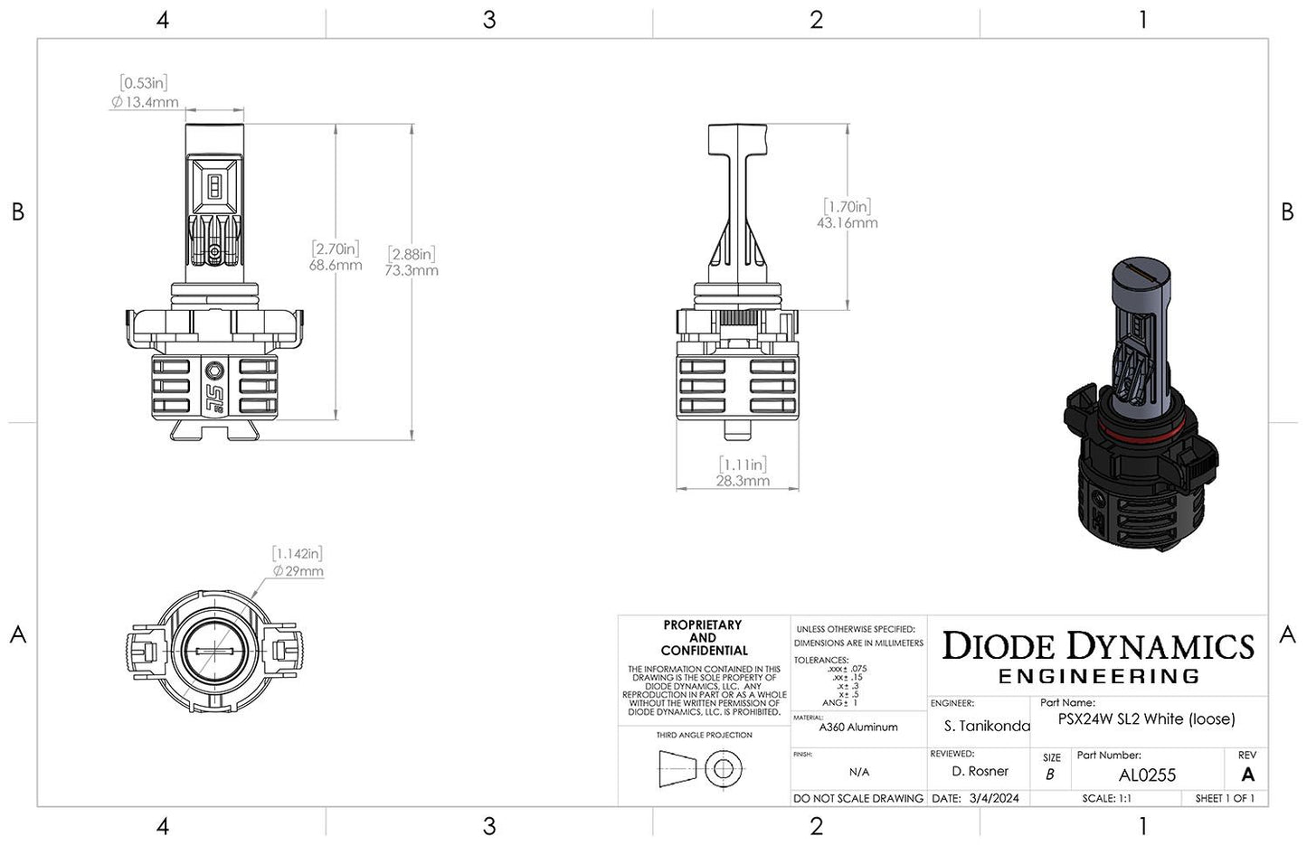 5202/PSX24W SL2 LED Bulbs