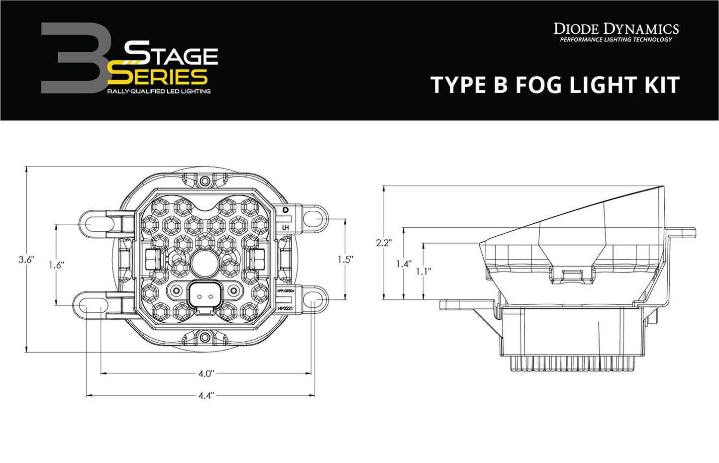 SS3 SAE Type B Fog Light Kit