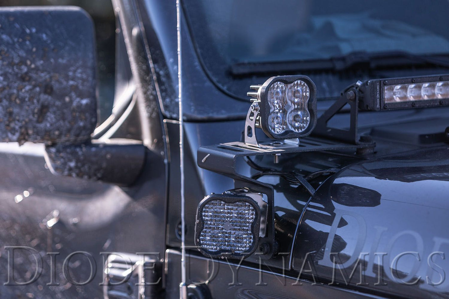 2018-2024 Jeep JL Wrangler JT Gladiator Cowl Mount LED Brackets