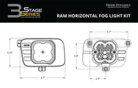 SS3 SAE/DOT Ram Horizontal Fog Light Kit