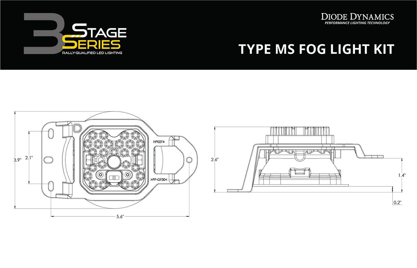 SS3 SAE Type MS Fog Light Kit
