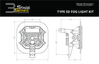 SS3 SAE/DOT Ram Vertical Fog Light Kit