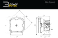 SS3 SAE Yellow Max LED Pod
